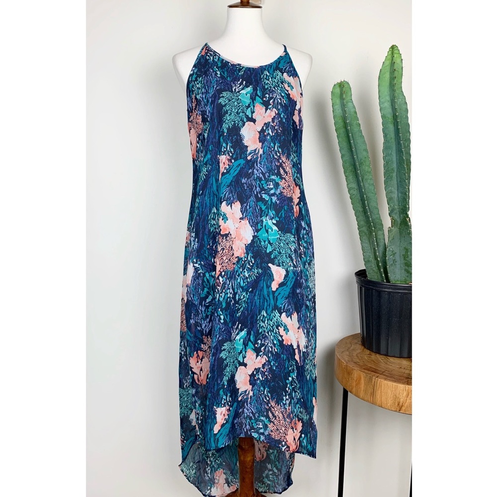 Old Navy | Tropical Print High Low Maxi Dress